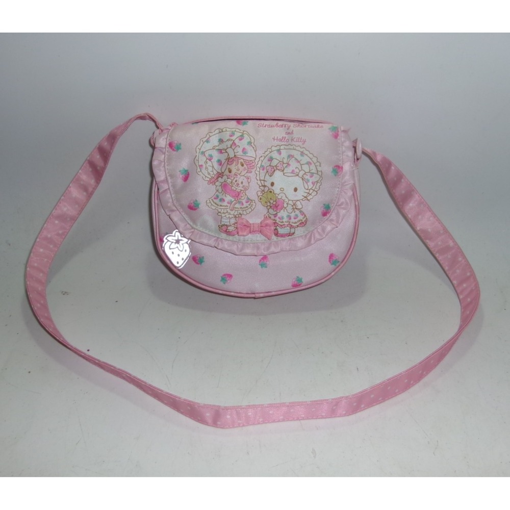 Sanrio Strawberry Shortcake & Hello Kitty Pink Pouch Bag – Japan Exclusive – Use
